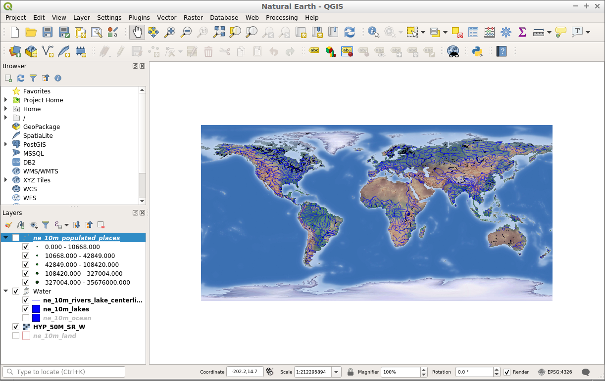 QGIS Open project result