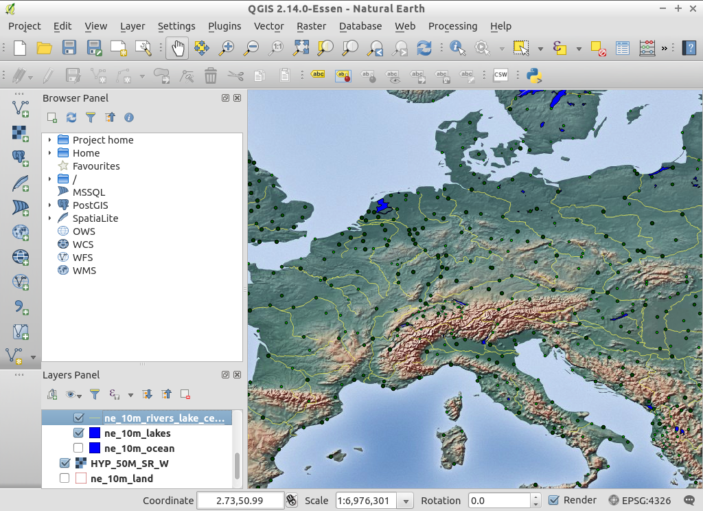 Map in QGIS